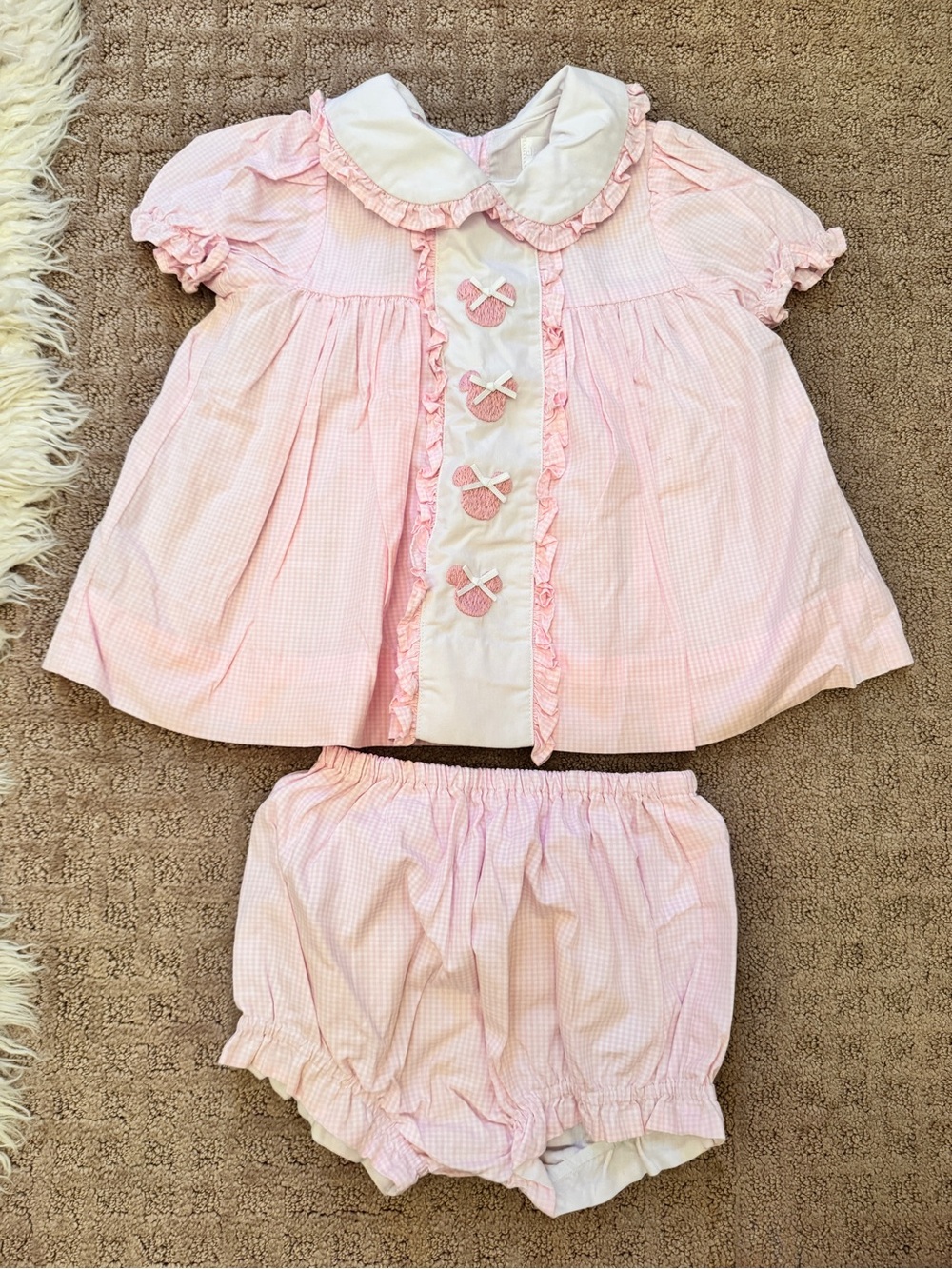 Eliza James Pink Girls' Minnie Mouse Bloomer Set